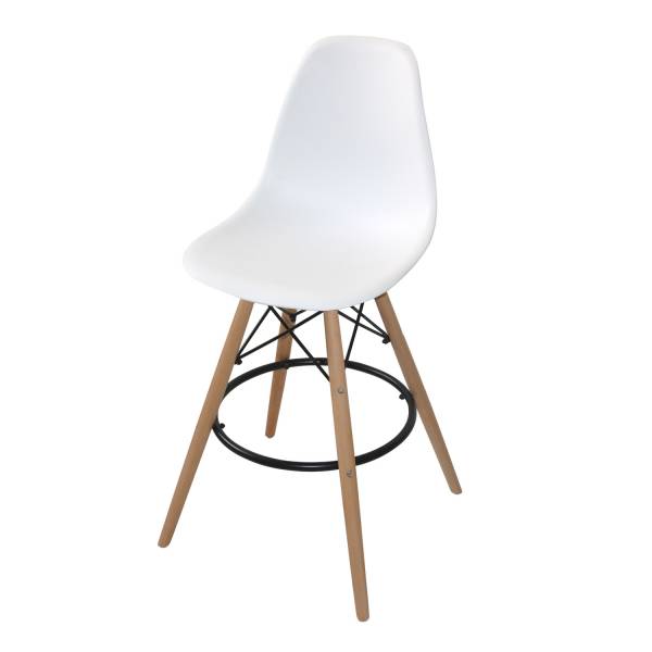 TABURETE TOWER WOOD BLANCO