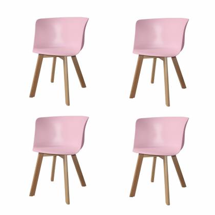 PACK 4 SILLONES WINTER WOOD ROSAS