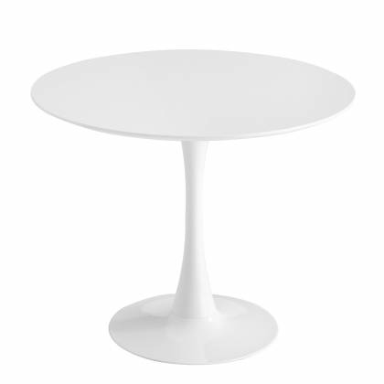 MESA REDONDA IBIZA WHITE Ø90 CM - Mesas de Comedor 