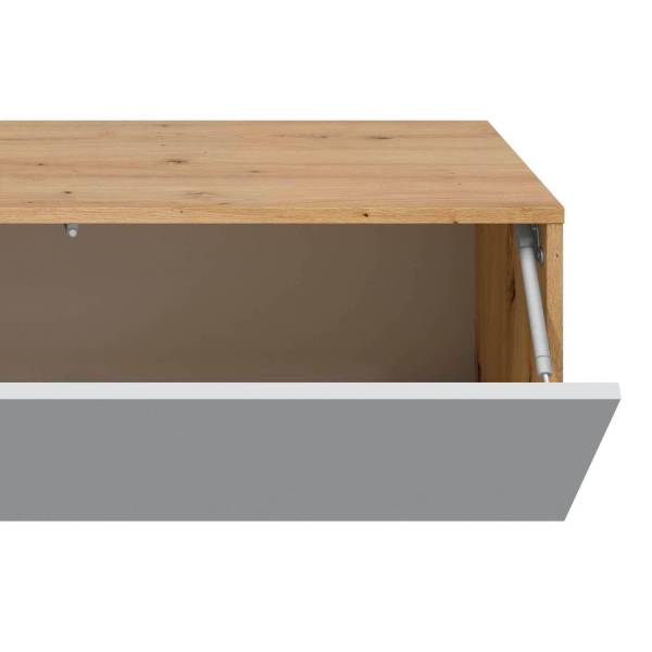 Mesa TV Salon,Mueble de TV madera contrachapada roble ahumado 150x30x44,5  cm -CD64377