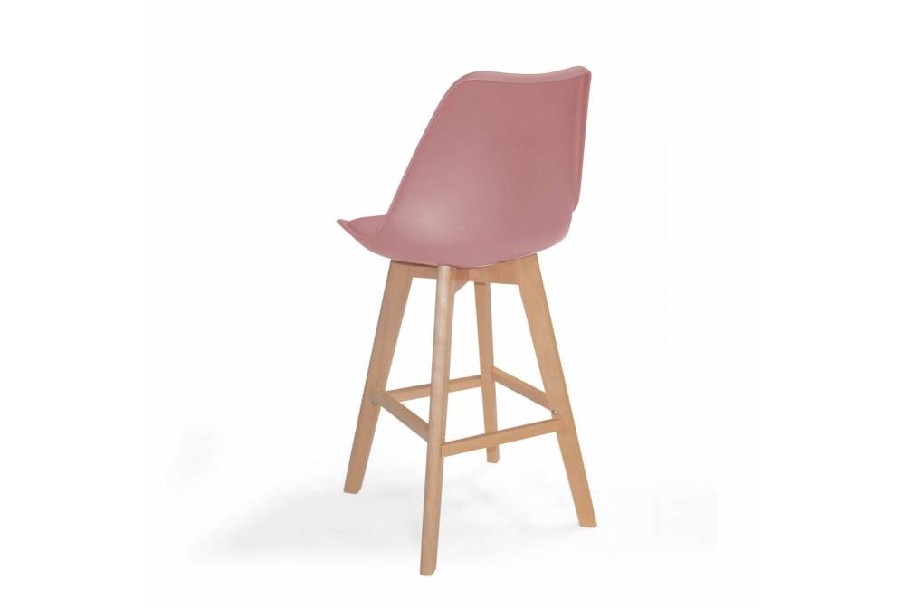 TABURETE MEDIO NEW TOWER WOOD NUDE - Taburetes de bar 