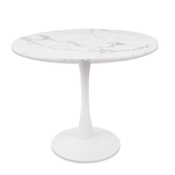 MESA DE COMEDOR IBIZA Ø90 CM MARMOL BLANCO